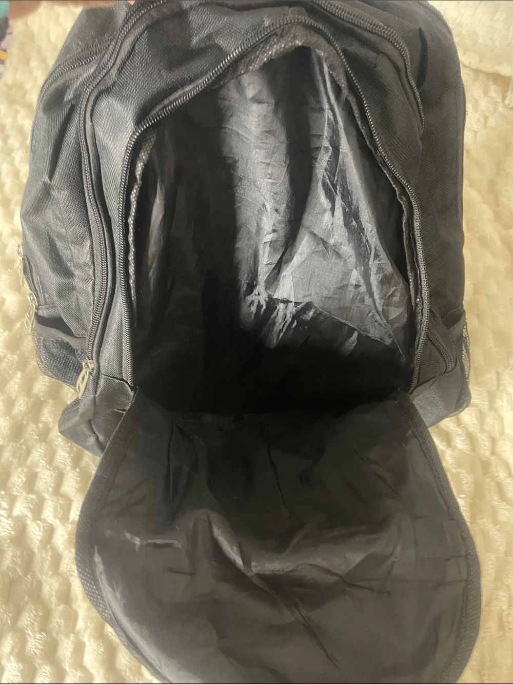 NWOT Black Backpack Green Accent & Jamaica Patch REFER TO PIC/VID 4 MISSING ZIP